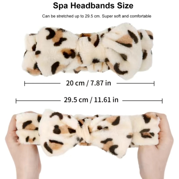 New plush leopard spa headband - Picture 2 of 2